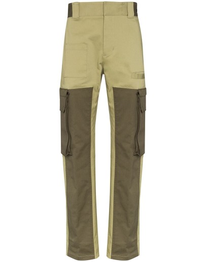 contrast panel cargo pants