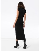 asymmetric gathered midi dress
