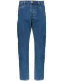 tapered straight-leg jeans