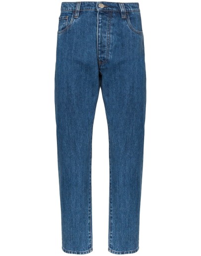 tapered straight-leg jeans