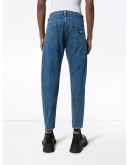 tapered straight-leg jeans