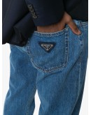 tapered straight-leg jeans