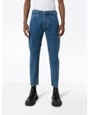 tapered straight-leg jeans