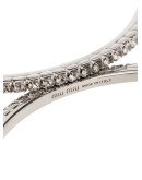 silver-tone crystal hoop earrings