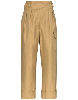 City high-waisted cargo trousers