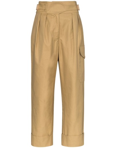 City high-waisted cargo trousers