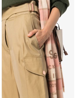 City high-waisted cargo trousers