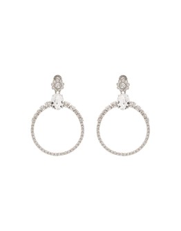 crystal-embellished hoop earrings