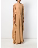 scalloped wide jumpsuit