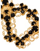 crystal-embellished cross earrings