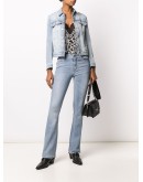 high waisted bootcut denim jeans
