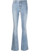 high waisted bootcut denim jeans