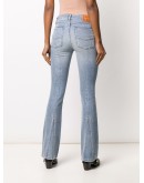 high waisted bootcut denim jeans