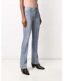 high waisted bootcut denim jeans