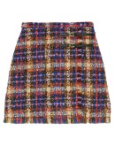 checked tweed skirt