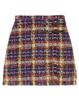 checked tweed skirt