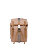 leather-trimmed shoulder bag