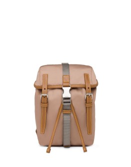 leather-trimmed shoulder bag
