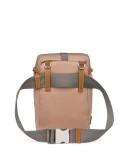 leather-trimmed shoulder bag