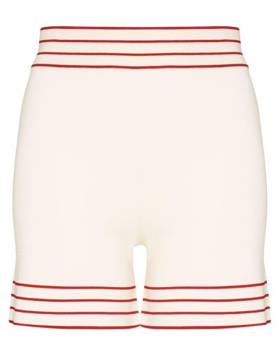stripe trim knit shorts