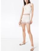 stripe trim knit shorts