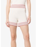 stripe trim knit shorts