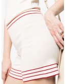 stripe trim knit shorts