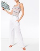 zigzag crochet one-piece swimsuit
