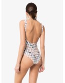 zigzag crochet one-piece swimsuit