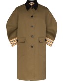 contrast check trench coat