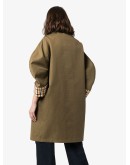 contrast check trench coat