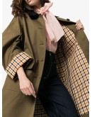 contrast check trench coat