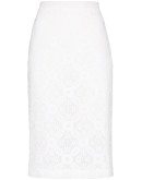 high-waist lace pencil skirt