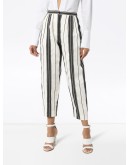 high waist striped trousers