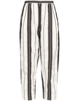 high waist striped trousers