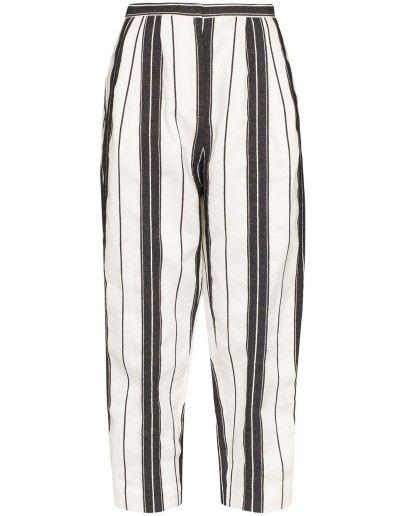 high waist striped trousers
