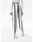 high waist striped trousers