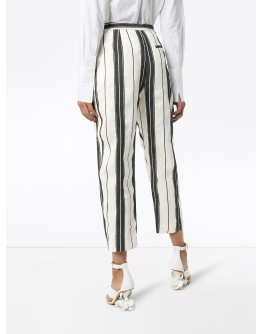 high waist striped trousers