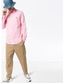 logo-embroidered button-down cotton shirt
