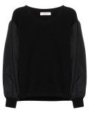 balloon-sleeve knit jumper