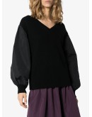 balloon-sleeve knit jumper