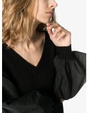 balloon-sleeve knit jumper