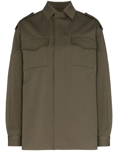 VLOGO stitched shirt jacket