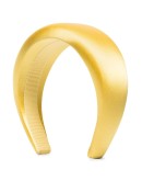 logo-appliqued satin headband