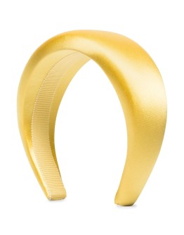 logo-appliqued satin headband