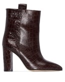 100mm crocodile-effect ankle boots