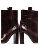 100mm crocodile-effect ankle boots