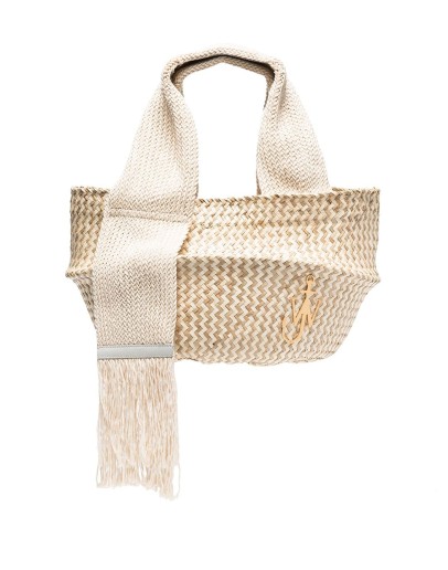 logo plaque basket shoulder bag
