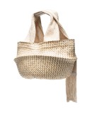 logo plaque basket shoulder bag