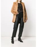 Honey faux fur coat
